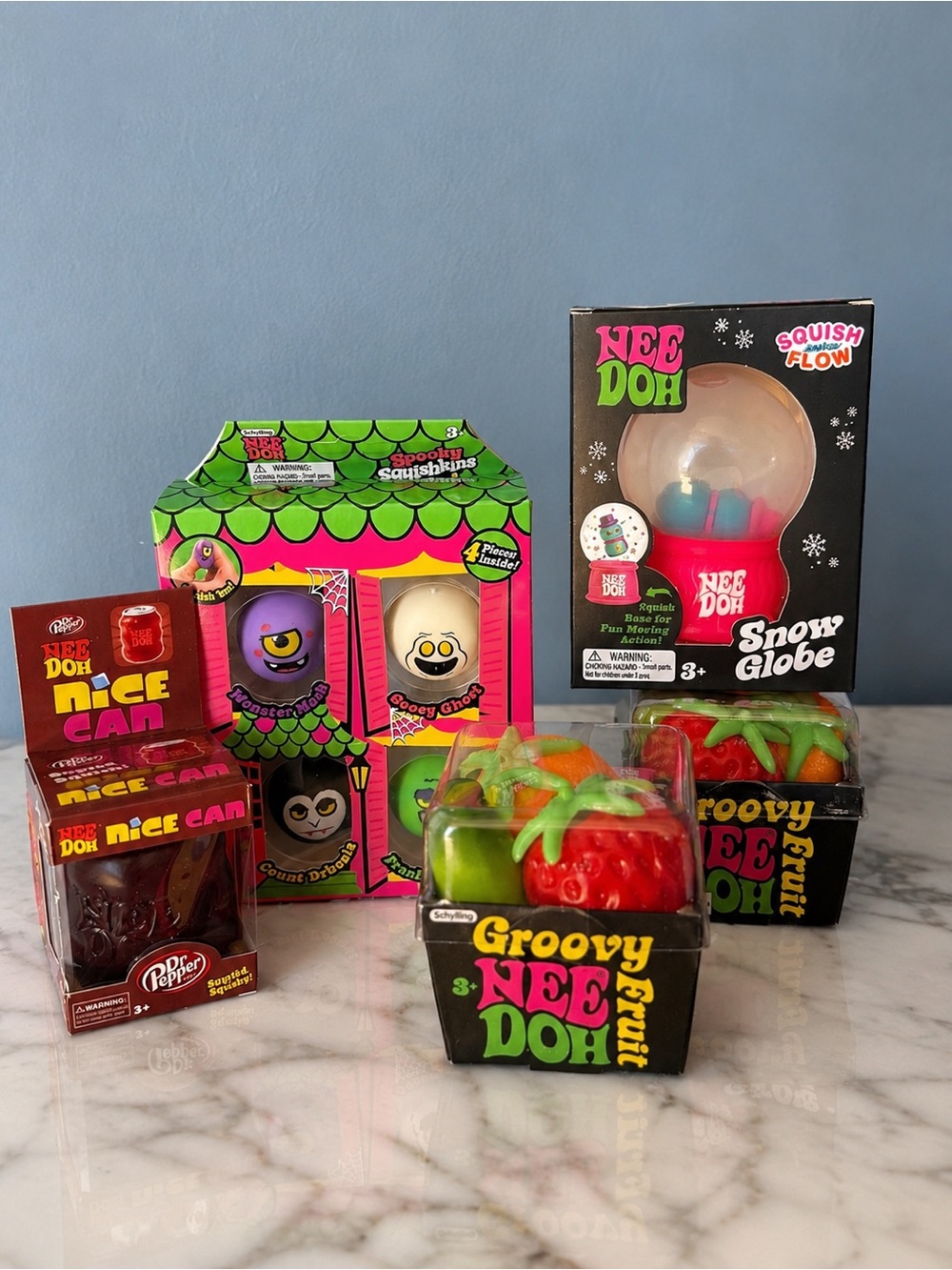 Set of 5 NeeDoh Halloween Rare Dr Pepper